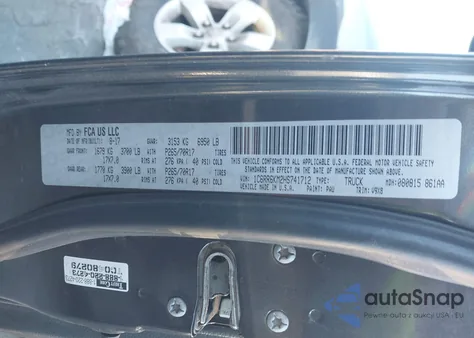 2017 Ram 1500 Tradesman 4X2 5'7 Box z USA, uszkodzony, nr VIN 1C6RR6KM2HS741712